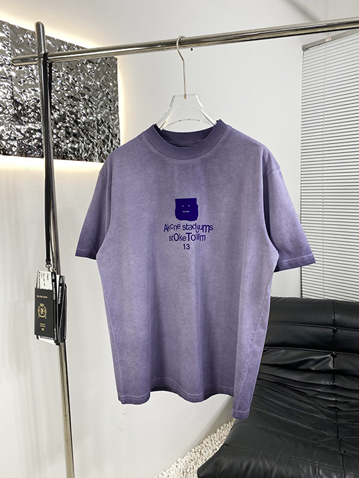 アクネストゥディオズ 新しい炒め色の古い半袖Tシャツ