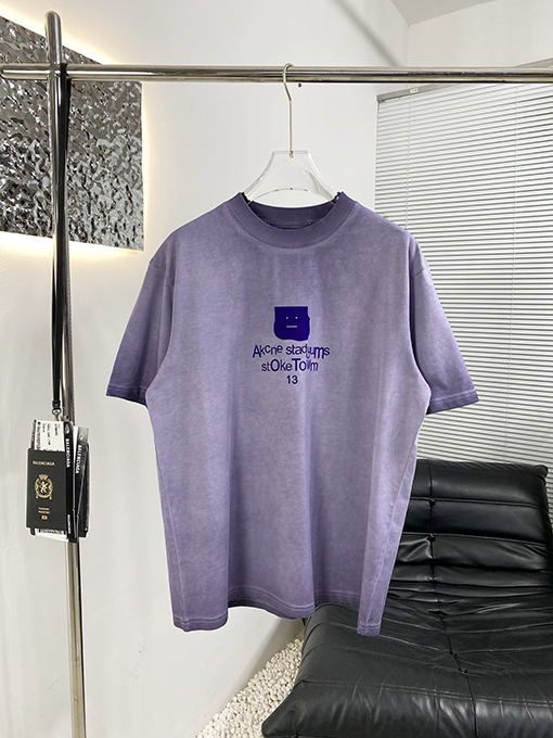アクネストゥディオズ 新しい炒め色の古い半袖Tシャツ