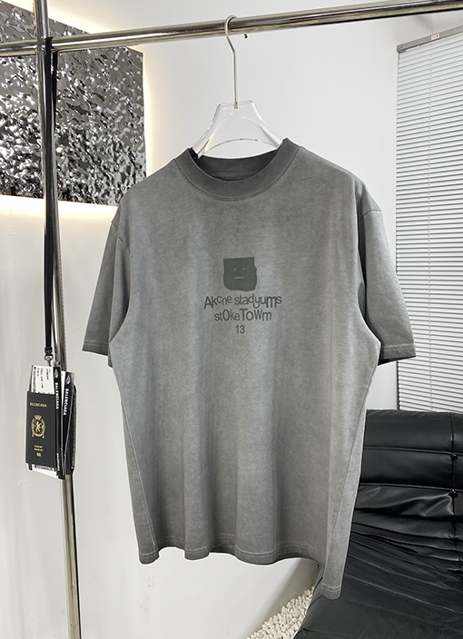 アクネストゥディオズ 新しい炒め色の古い半袖Tシャツ