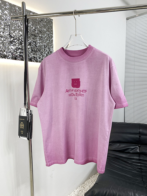 アクネストゥディオズ 新しい炒め色の古い半袖Tシャツ