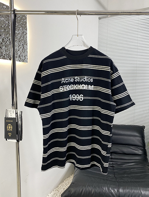 アクネストゥディオズ コピー新しいストライプの半袖Tシャツ