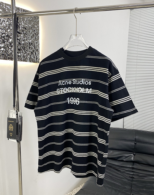 アクネストゥディオズ コピー新しいストライプの半袖Tシャツ