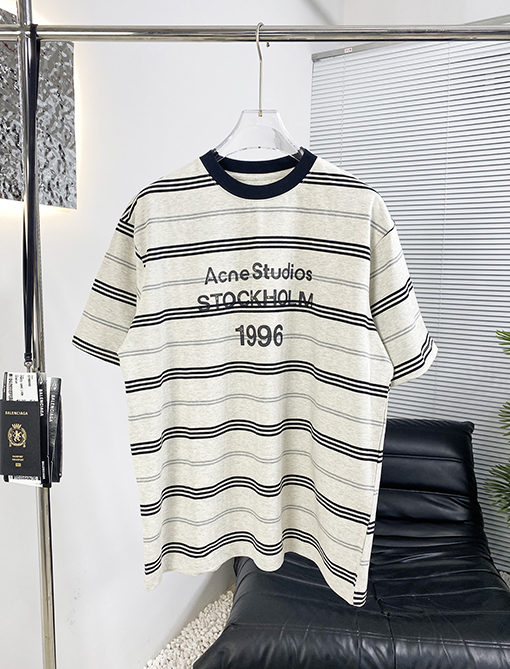アクネストゥディオズ コピー新しいストライプの半袖Tシャツ