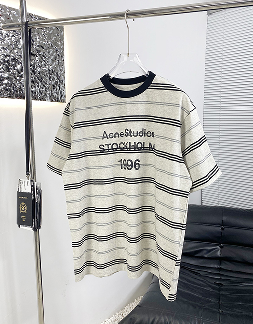 アクネストゥディオズ コピー新しいストライプの半袖Tシャツ