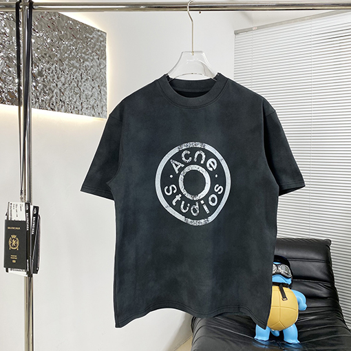 アクネストゥディオズ 新しい塩を炒めて水を洗って古い半袖Tシャツ