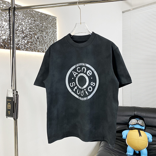 アクネストゥディオズ 新しい塩を炒めて水を洗って古い半袖Tシャツ