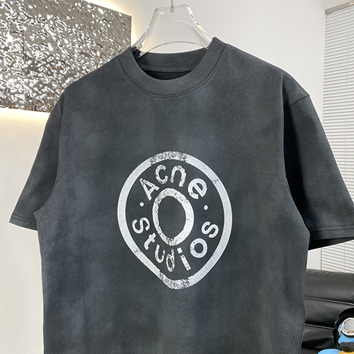 アクネストゥディオズ 新しい塩を炒めて水を洗って古い半袖Tシャツ