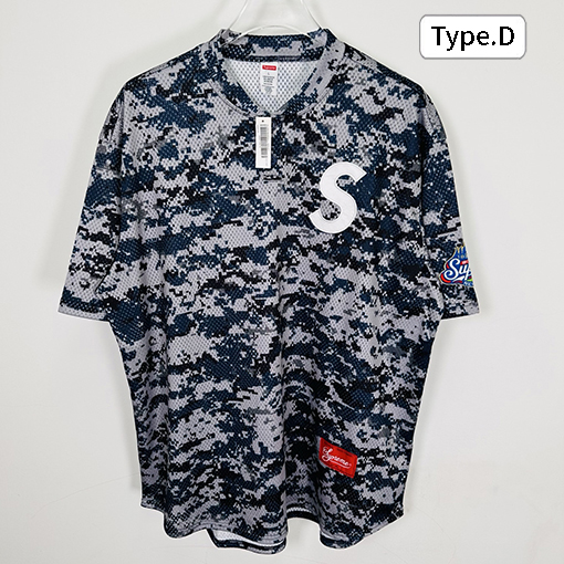 シュプリームコピー FW24/SS25 S LOGO BASEBALL HENLEYヘンリーカラーTシャツ