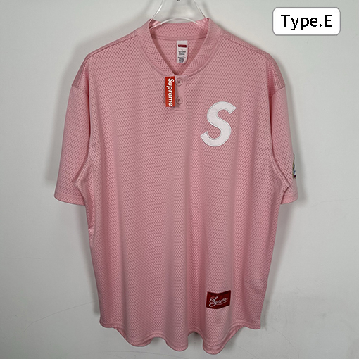 シュプリームコピー FW24/SS25 S LOGO BASEBALL HENLEYヘンリーカラーTシャツ