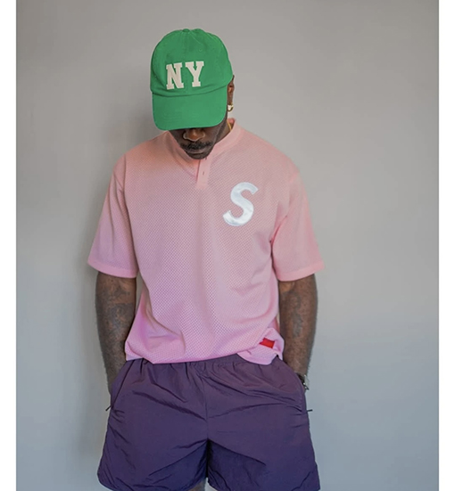 シュプリームコピー FW24/SS25 S LOGO BASEBALL HENLEYヘンリーカラーTシャツ
