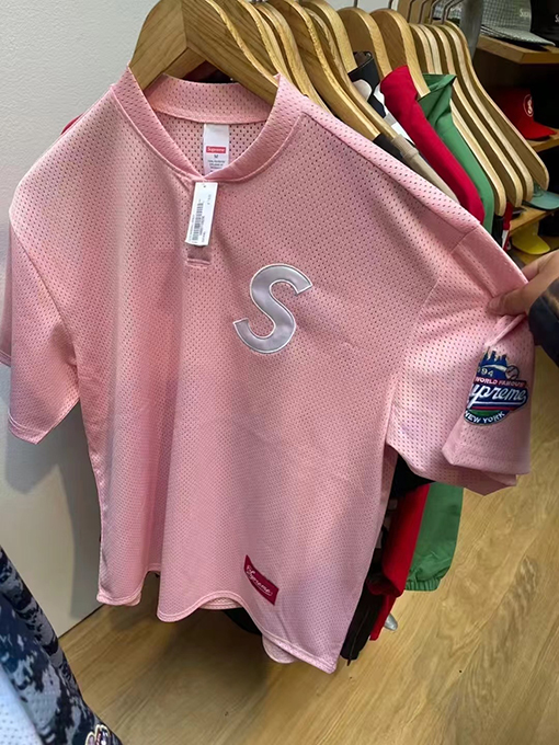 シュプリームコピー FW24/SS25 S LOGO BASEBALL HENLEYヘンリーカラーTシャツ