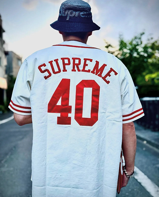 シュプリームコピー x 40 Acres コラボコレクションSS25 Twill Baseball Jersey 半袖ベースボールジャージ