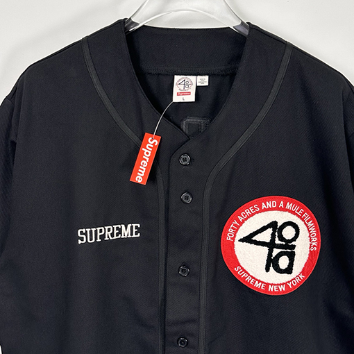 シュプリームコピー x 40 Acres コラボコレクションSS25 Twill Baseball Jersey 半袖ベースボールジャージ