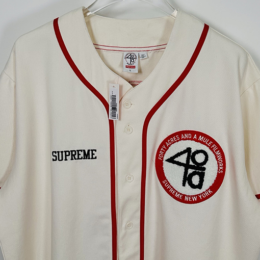 シュプリームコピー x 40 Acres コラボコレクションSS25 Twill Baseball Jersey 半袖ベースボールジャージ