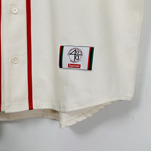 シュプリームコピー x 40 Acres コラボコレクションSS25 Twill Baseball Jersey 半袖ベースボールジャージ