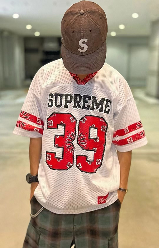 シュプリームコピー SS25 BANDANA FOOTBALL JERSEY 39カシューフラワージャージ