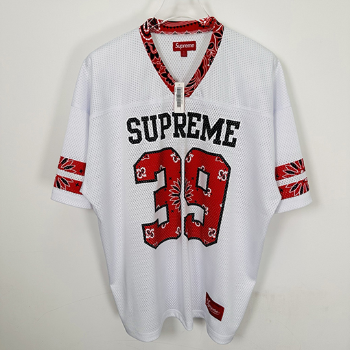 シュプリームコピー SS25 BANDANA FOOTBALL JERSEY 39カシューフラワージャージ