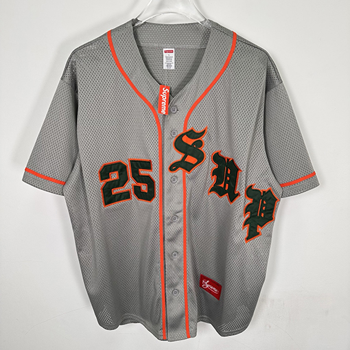 シュプリームコピー SS25 OLD ENGLISH BASEBALL JERSEY 25ベースボールTシャツ