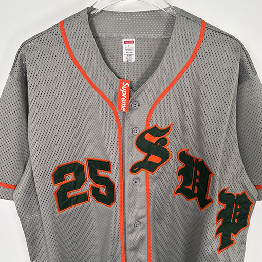 シュプリームコピー SS25 OLD ENGLISH BASEBALL JERSEY 25ベースボールTシャツ