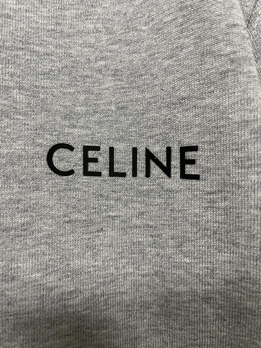 セリーヌ クラシックな小さなロゴプリントの重い半袖Tシャツ