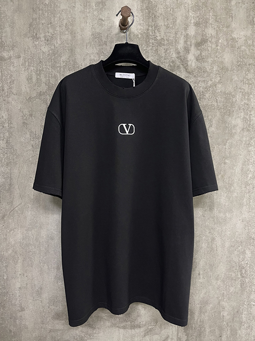 ヴァレンティノコピー 新しいロゴの文字プリント半袖Tシャツ
