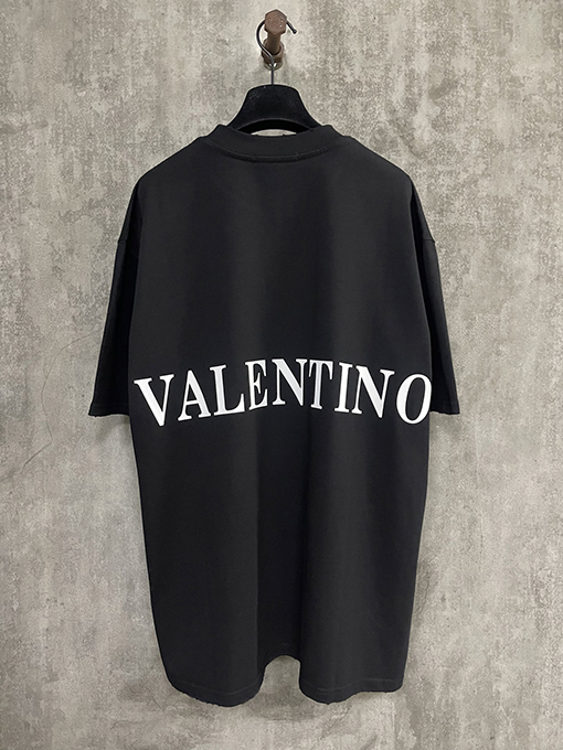ヴァレンティノコピー 新しいロゴの文字プリント半袖Tシャツ