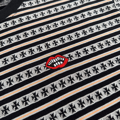 クロムハーツ ストライプサンスクリット半袖Tシャツ