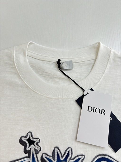 ディオールコピー グラデーション刺繍ハミルトンコラボ半袖Tシャツ