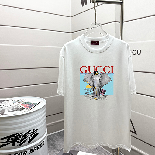 グッチスーパーコピー ファッションプリント半袖Tシャツ