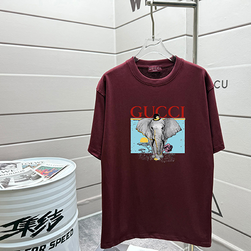 グッチスーパーコピー ファッションプリント半袖Tシャツ