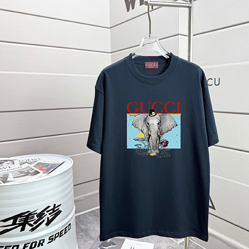グッチスーパーコピー ファッションプリント半袖Tシャツ