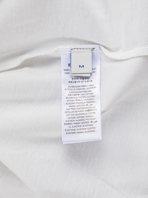 バーバリー 胸と背中のクラシックな金糸シンプルな文字刺繍ロゴ半袖Tシャツ