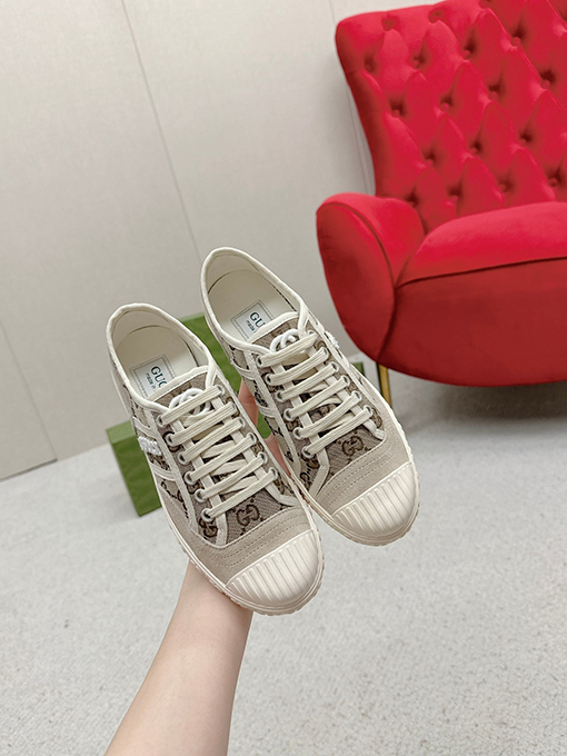グッチコピー早春フリンジロートップキャンバスシューズ