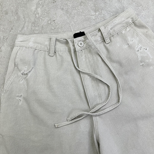 バレンシアガ ファッション穴デニムパンツ