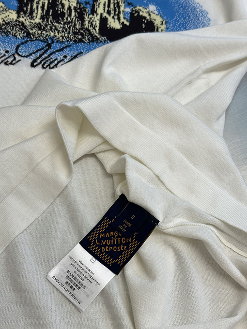 ルイヴィトンコピー 小島ジャカードニット半袖Tシャツ