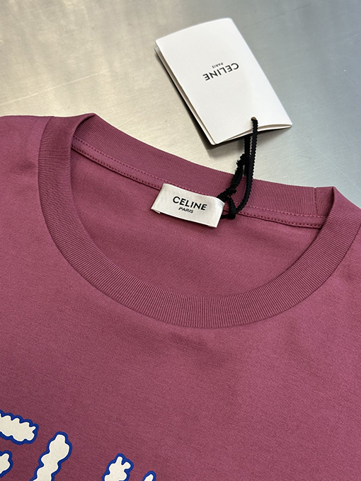 セリーヌ ファッション子供楽しい絵画プリントラウンドネック半袖Tシャツ