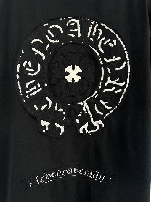 クロムハーツスーパーコピー 新しいクロス布水洗い半袖Tシャツ