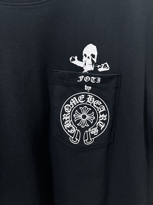 クロムハーツコピー トレンディなトカゲの家族写真プリント半袖Tシャツ