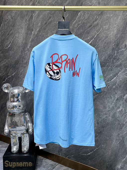 クロムハーツスーパーコピー 新しい青い Matty グラフィティファッション半袖Tシャツ
