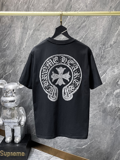 クロムハーツ レトロな高級感のある磨かれた半袖Tシャツ