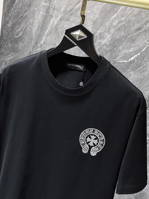 クロムハーツ レトロな高級感のある磨かれた半袖Tシャツ