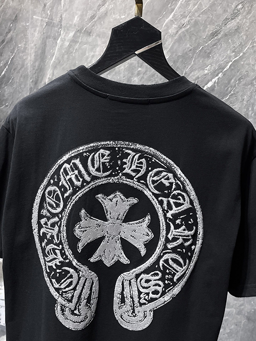 クロムハーツ レトロな高級感のある磨かれた半袖Tシャツ