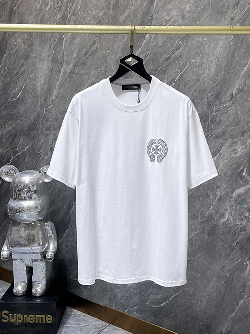 クロムハーツ レトロな高級感のある磨かれた半袖Tシャツ
