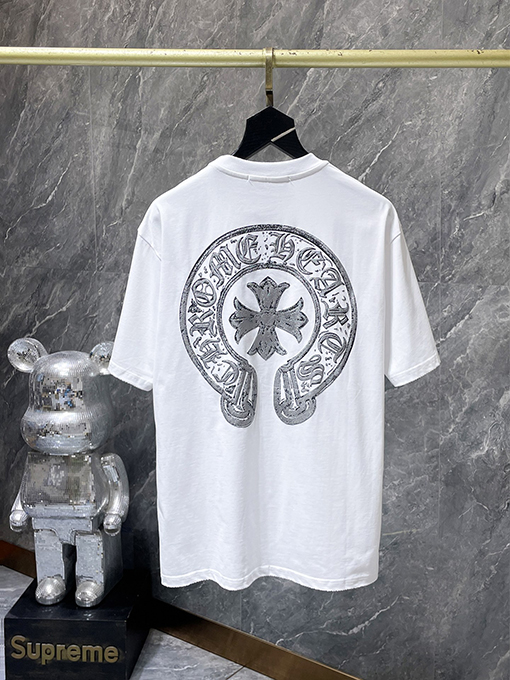 クロムハーツ レトロな高級感のある磨かれた半袖Tシャツ
