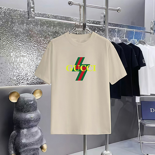 グッチ プリントラウンドネック半袖Tシャツ