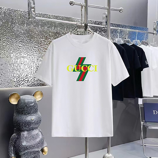 グッチ プリントラウンドネック半袖Tシャツ