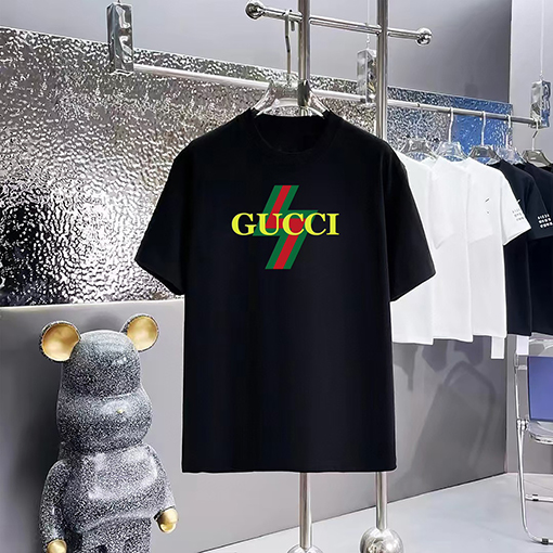 グッチ プリントラウンドネック半袖Tシャツ