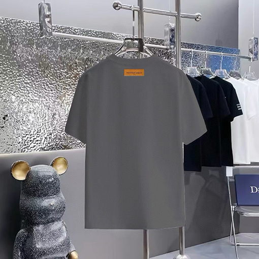 ルイヴィトンコピー 新しいプリントラウンドネック半袖Tシャツ