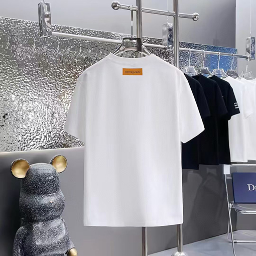 ルイヴィトンコピー 新しいプリントラウンドネック半袖Tシャツ