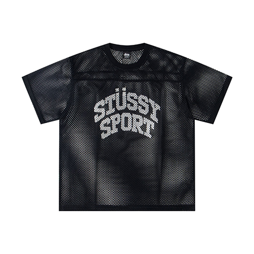ステューシー スポーツカジュアルジャージアルファベットプリント半袖Tシャツ